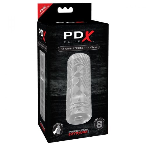 PDX Elite EZ Grip Stroker maszturbátor (áttetsző)